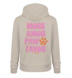 MORE AMOR PAW FAVOR - Unisex Organic Hoodie 2.0 ST/ST-7081